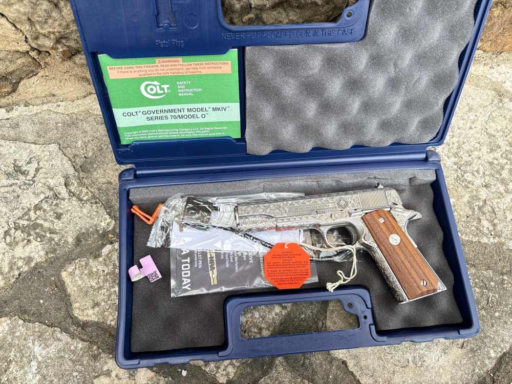 Colt 1911 Government Deep engraved Masonic lodge 45 acp Stainless-img-34