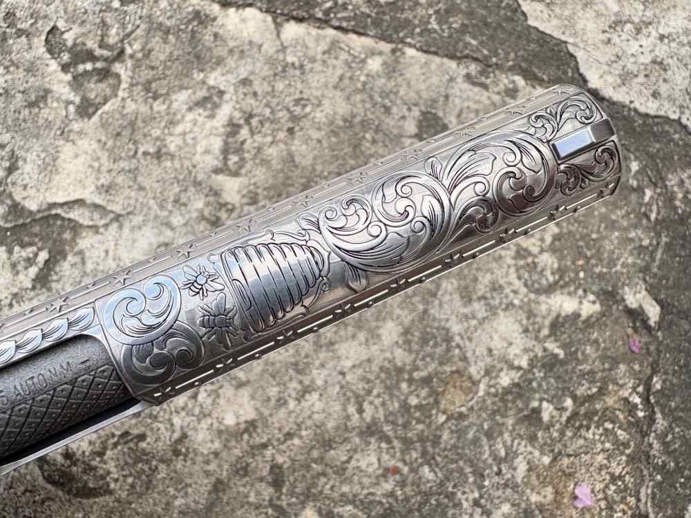 Colt 1911 Government Deep engraved Masonic lodge 45 acp Stainless-img-9