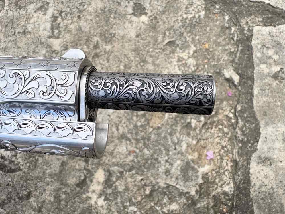 Colt 1911 Government Deep engraved Masonic lodge 45 acp Stainless-img-15