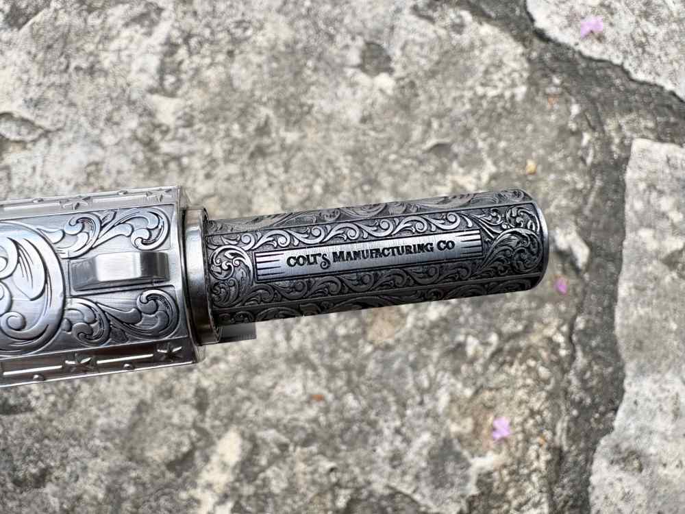 Colt 1911 Government Deep engraved Masonic lodge 45 acp Stainless-img-14