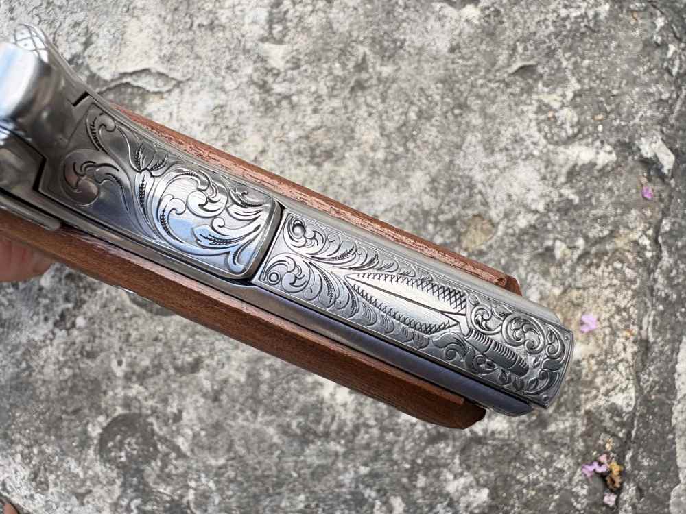 Colt 1911 Government Deep engraved Masonic lodge 45 acp Stainless-img-30