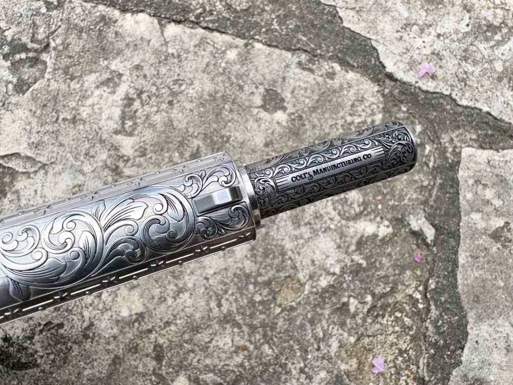 Colt 1911 Government Deep engraved Masonic lodge 45 acp Stainless-img-13