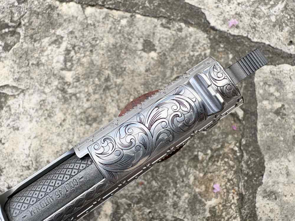 Colt 1911 Government Deep engraved Masonic lodge 45 acp Stainless-img-11