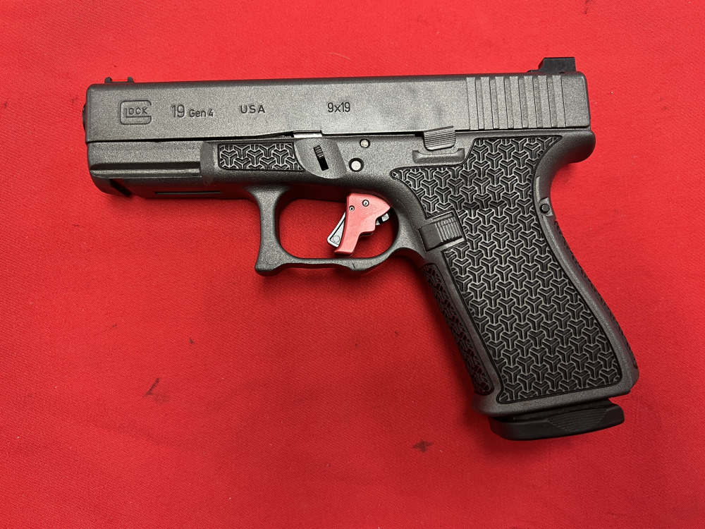 Glock 19 Gen 4 Gunmetal Grey Cerakote 9mm APEX Flat Face Trigger + box -img-4