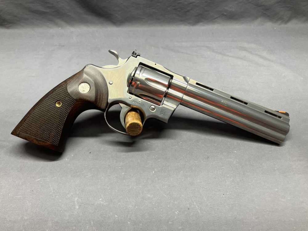 Stainless Colt Python - .357 Magnum - 6" Barrel w/ Factory Box-img-13