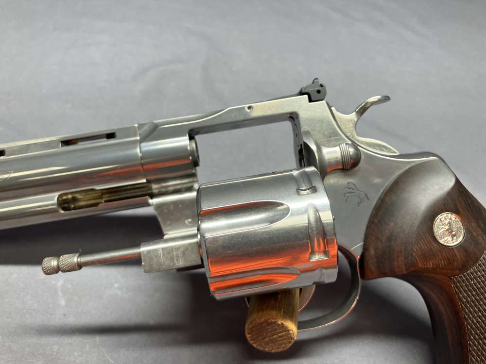 Stainless Colt Python - .357 Magnum - 6" Barrel w/ Factory Box-img-19