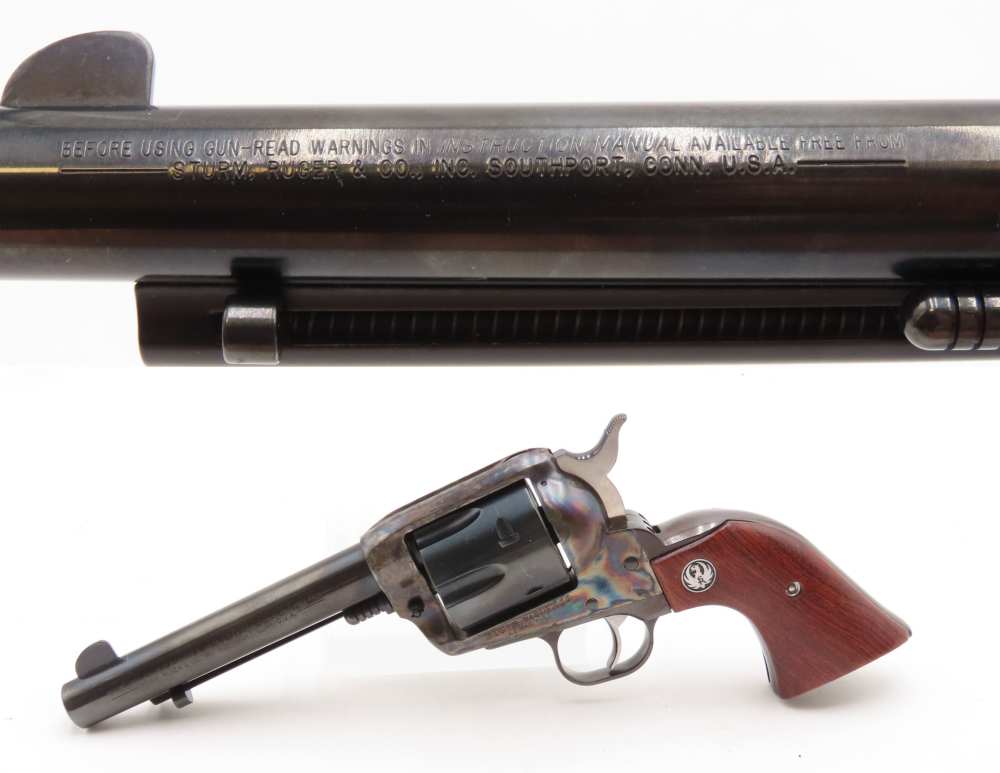 1996 mfr. Ruger Vaquero Single Action Revolver Case-Colored Frame Cowboy-img-0