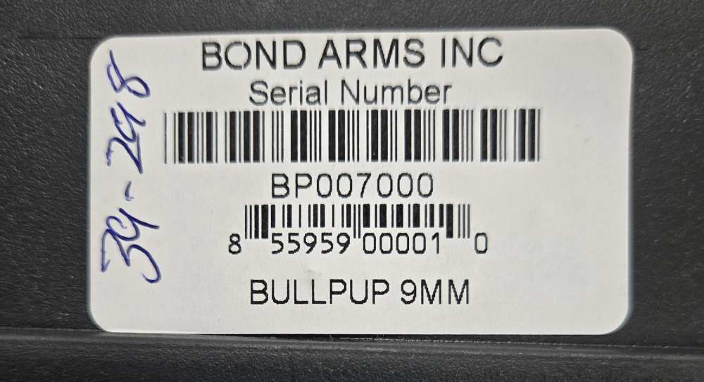 Bond Arms Bullpup 9mm 3.3" barrel NIB 39-298-img-3