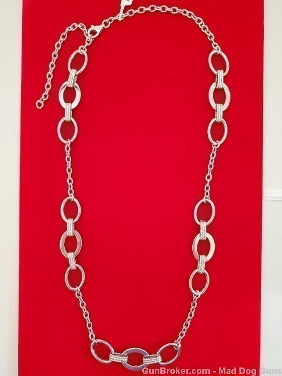 925 Sterling Silver Rhodium Plated 26" Necklace. UNISEX. SS27. *REDUCED*-img-0