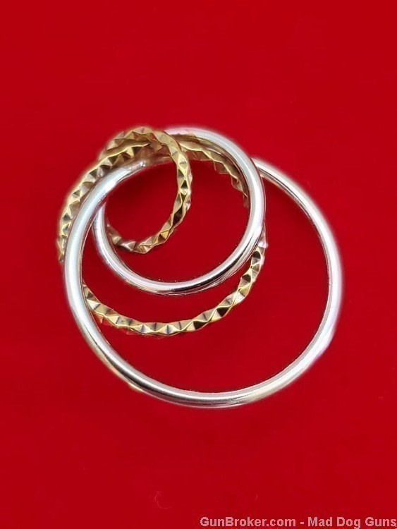 925 Sterling Silver Rhodium Plated & 14K Gold Overlay Earrings.S22*REDUCED*-img-1