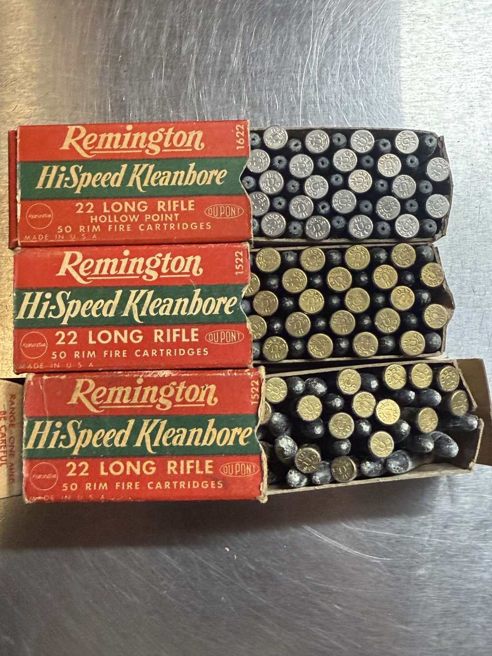 Vintage Remington Hi-Speed Kleanbore .22 LR Ammunition - 3 Boxes-img-0