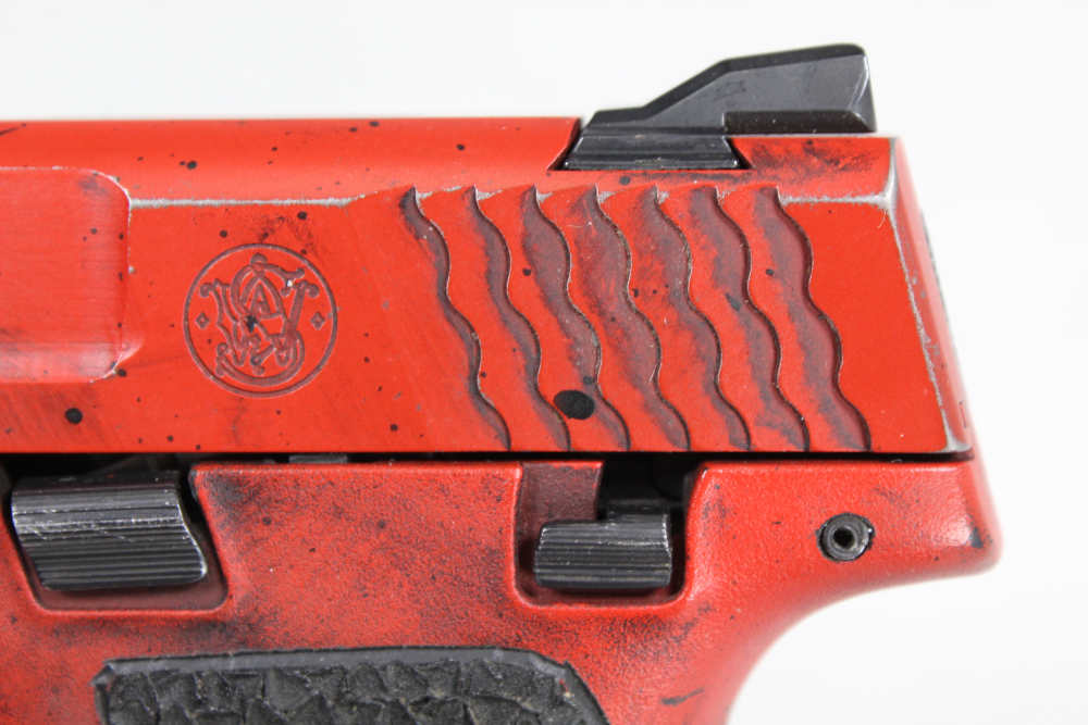 Smith and Wesson S&W M&P Shield 9mm Compact Semi Auto w/ Custom Cerakote-img-9