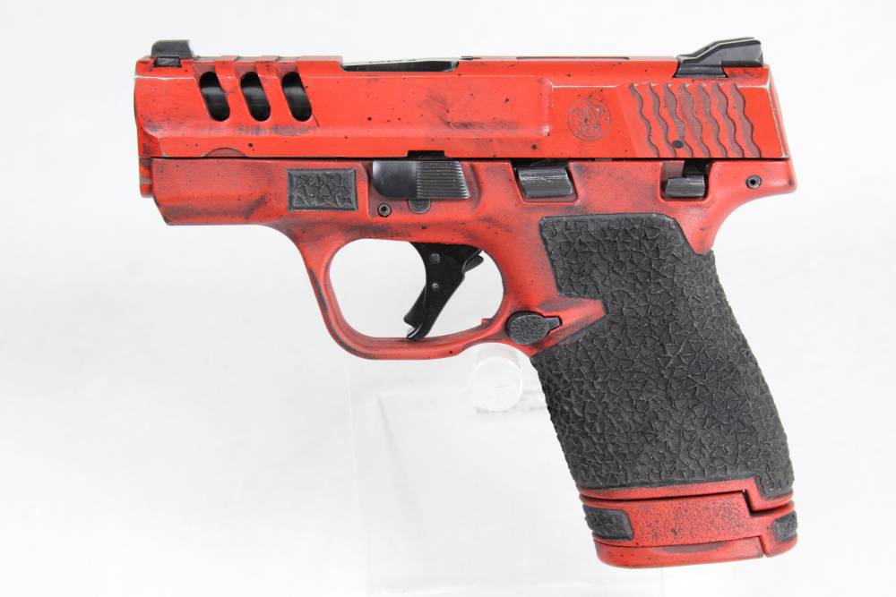 Smith and Wesson S&W M&P Shield 9mm Compact Semi Auto w/ Custom Cerakote-img-0