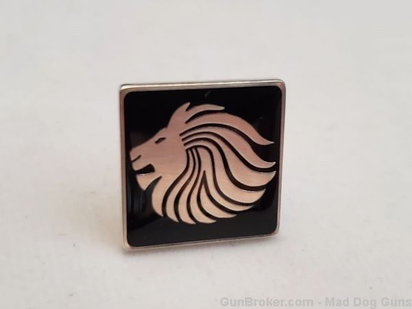 925 Sterling Cuff Links-Lion inset in Black Enamel.  Handmade. *REDUCED*-img-1