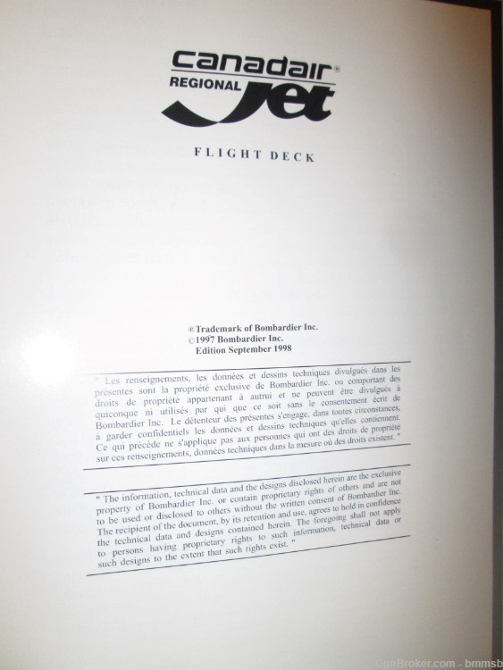CANADAIR Regional JET FLIGHT DECK Manual, Sept. 1998 Edition-img-2