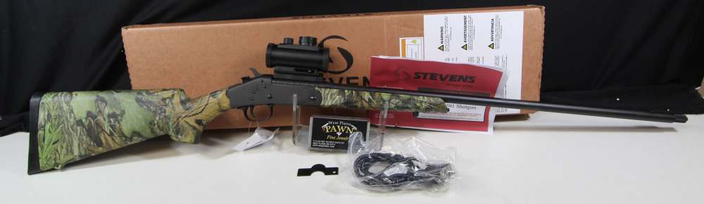 NIB STEVENS 301 .410 GA SINGLE SHOT SHOTGUN 26IN 3IN 23219 1X30 RED DOT-img-0