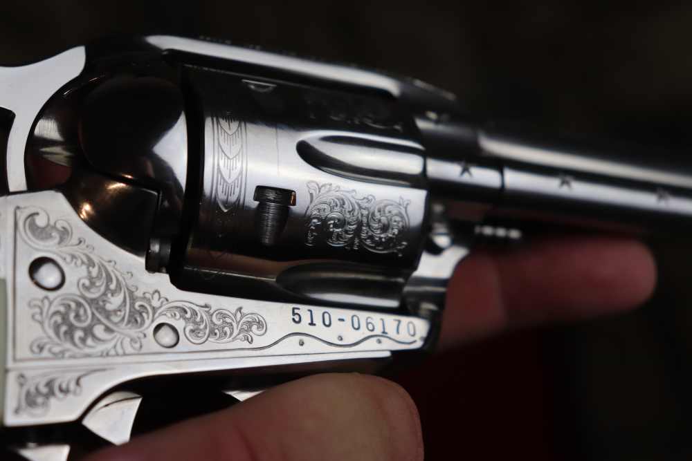 Ruger Vaquero 1 of 50 factory engraved 45 Colt 4 5/8" ANIC penny start-img-30