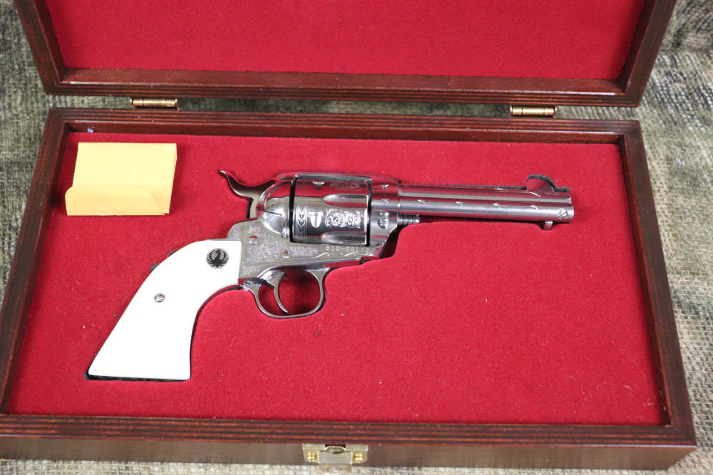 Ruger Vaquero 1 of 50 factory engraved 45 Colt 4 5/8" ANIC penny start-img-0
