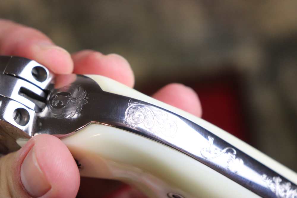 Ruger Vaquero 1 of 50 factory engraved 45 Colt 4 5/8" ANIC penny start-img-11
