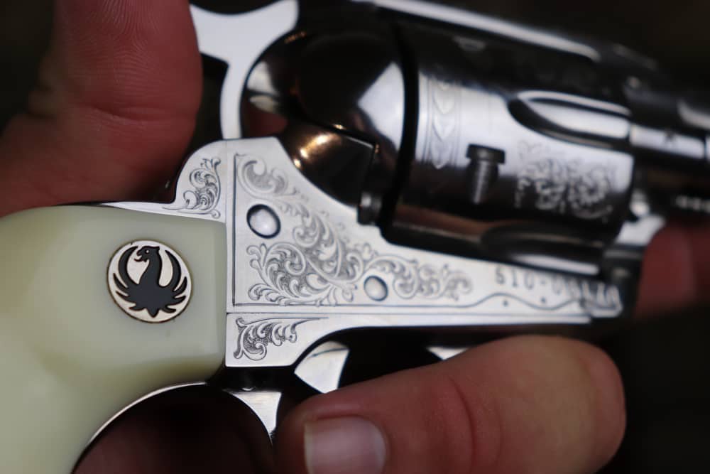 Ruger Vaquero 1 of 50 factory engraved 45 Colt 4 5/8" ANIC penny start-img-32