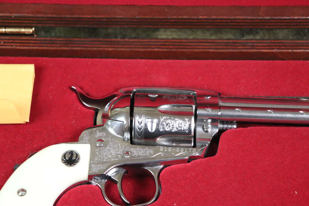 Ruger Vaquero 1 of 50 factory engraved 45 Colt 4 5/8" ANIC penny start-img-3