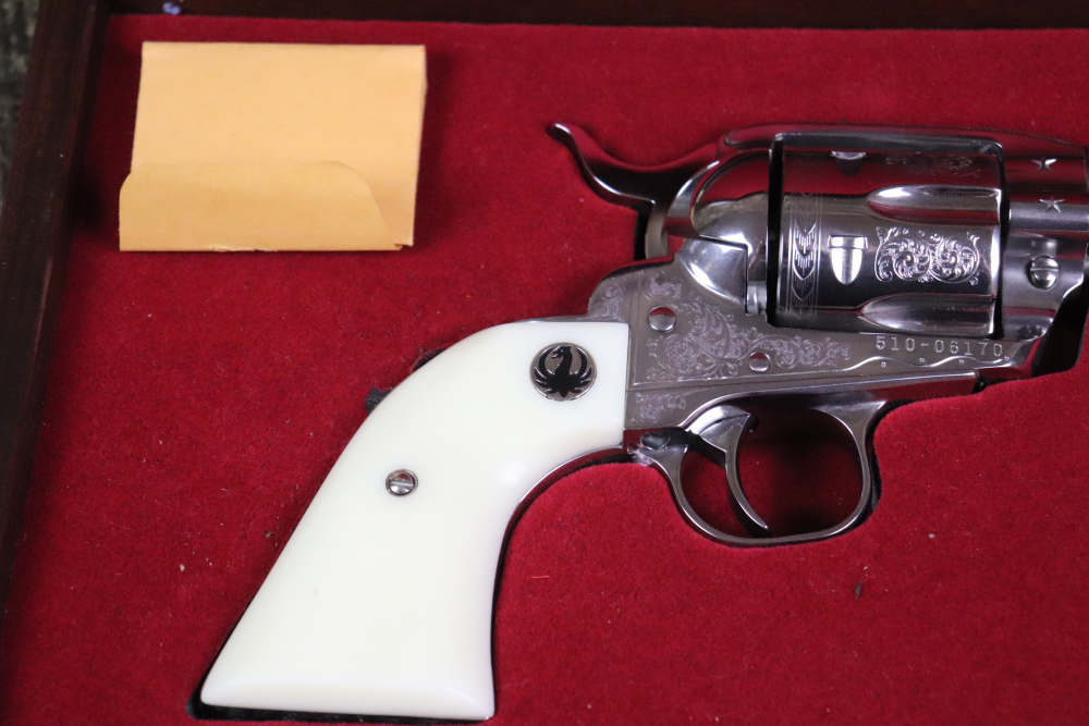 Ruger Vaquero 1 of 50 factory engraved 45 Colt 4 5/8" ANIC penny start-img-4