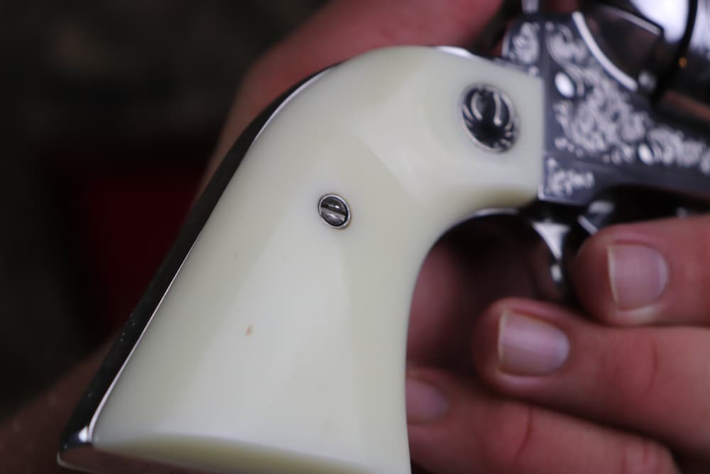 Ruger Vaquero 1 of 50 factory engraved 45 Colt 4 5/8" ANIC penny start-img-34