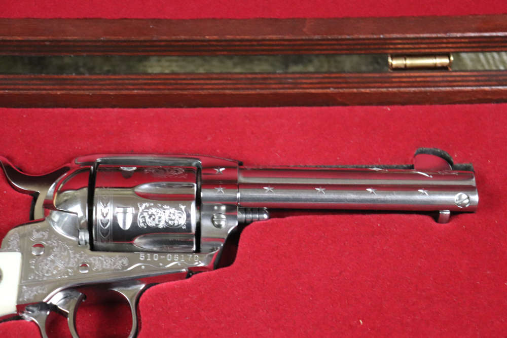 Ruger Vaquero 1 of 50 factory engraved 45 Colt 4 5/8" ANIC penny start-img-2