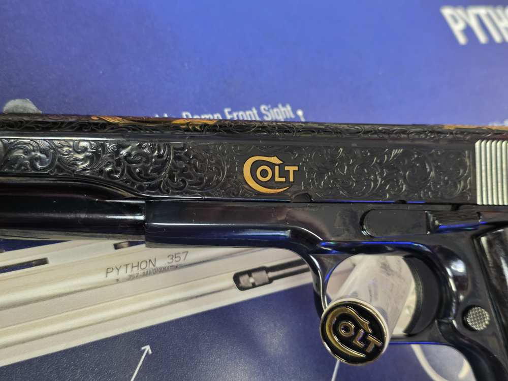 COLT 1911 38 SUPER SAM COLT ENGRAVED FACTORY NEW ON SALE-img-3