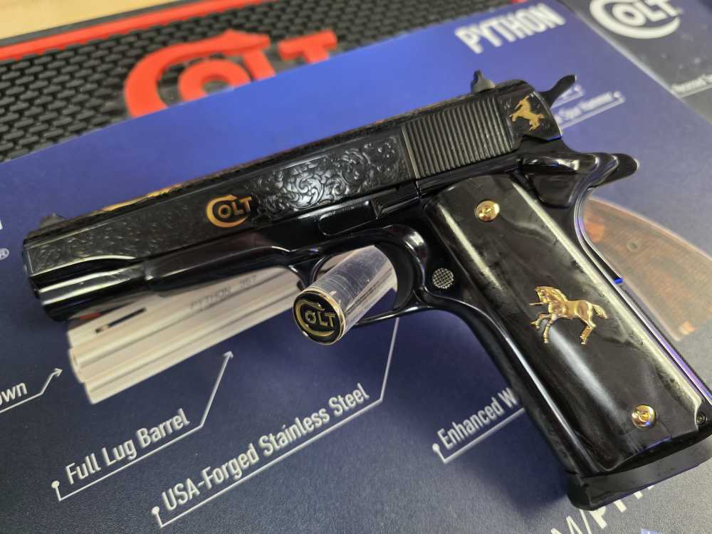 COLT 1911 38 SUPER SAM COLT ENGRAVED FACTORY NEW ON SALE-img-0