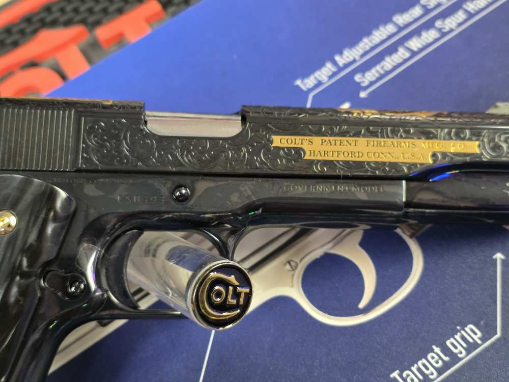 COLT 1911 38 SUPER SAM COLT ENGRAVED FACTORY NEW ON SALE-img-5