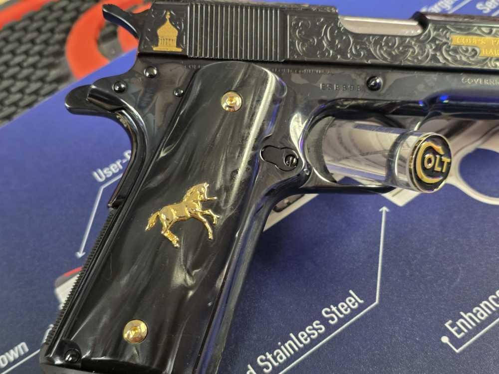 COLT 1911 38 SUPER SAM COLT ENGRAVED FACTORY NEW ON SALE-img-6