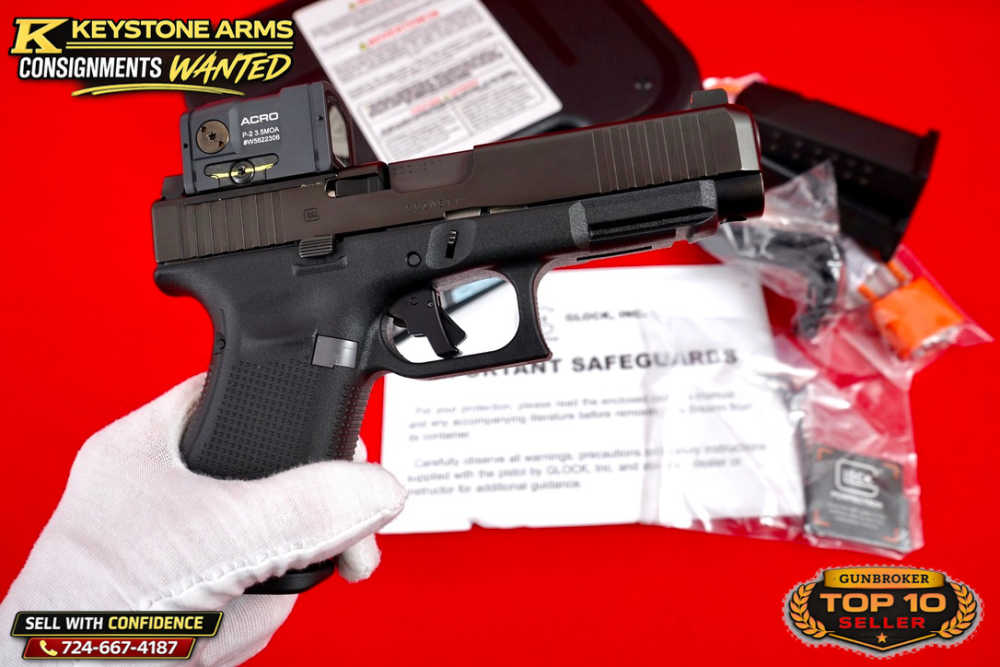 Blue Label Glock G49 Gen 5 MOS7 9MM w/ Holosun, Action Work & More As New-img-11