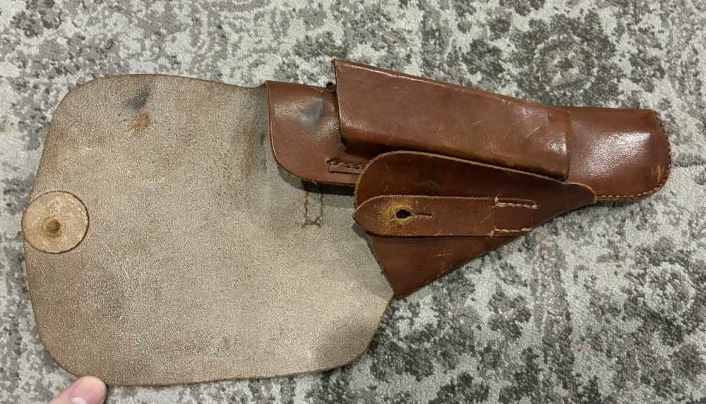 Original German WW2 p640b Hi Power DLA44 WaA195 Holster -img-2