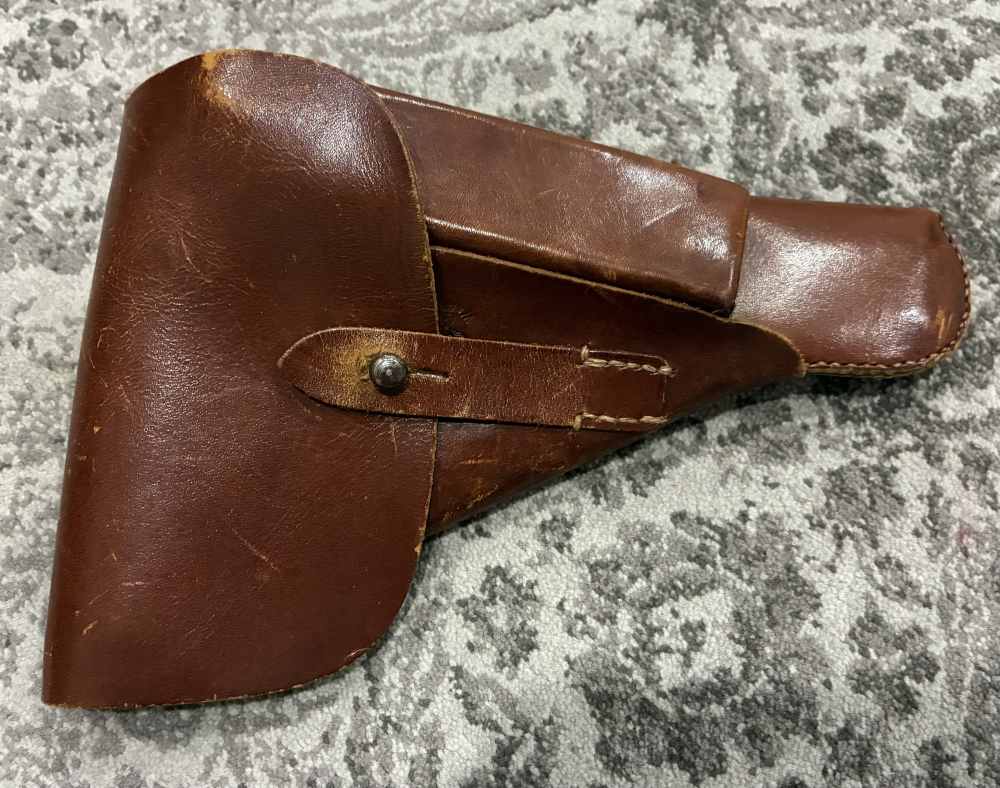 Original German WW2 p640b Hi Power DLA44 WaA195 Holster -img-0