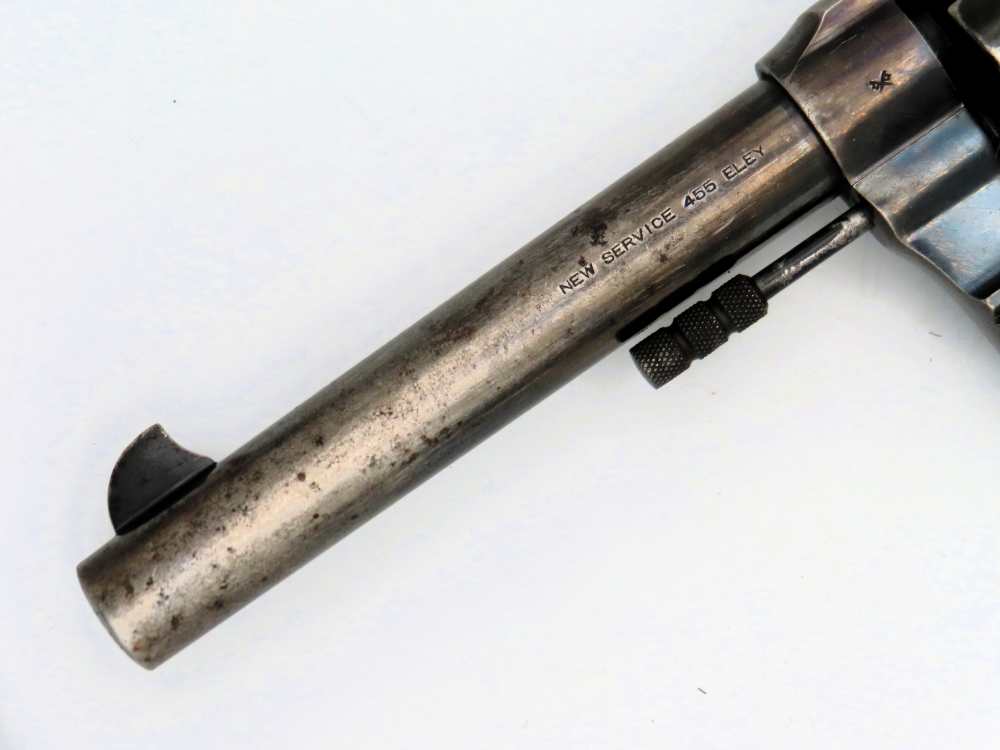WW1 British Contract Colt New Service Revolver Unaltered .455 Webley 1915-img-15