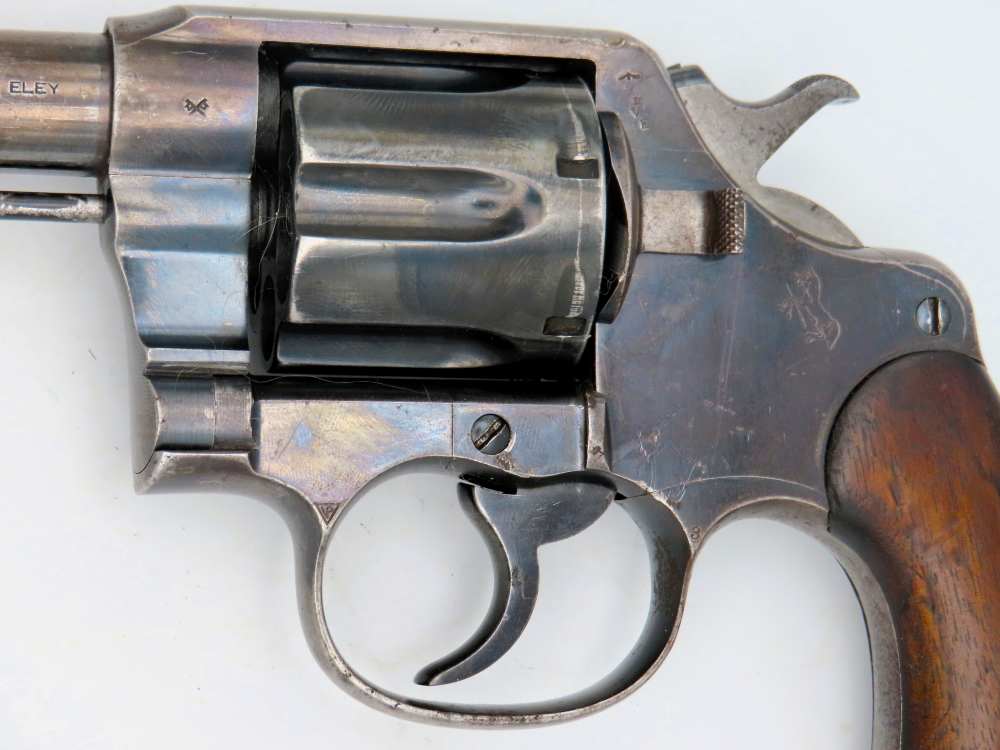 WW1 British Contract Colt New Service Revolver Unaltered .455 Webley 1915-img-16