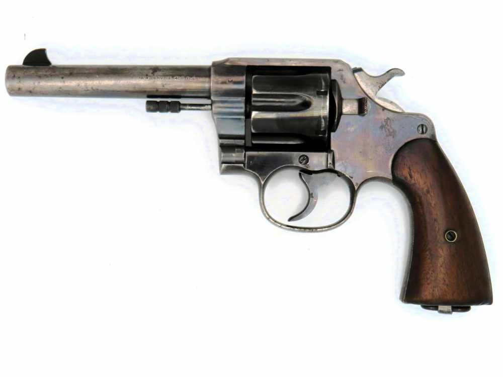 WW1 British Contract Colt New Service Revolver Unaltered .455 Webley 1915-img-12