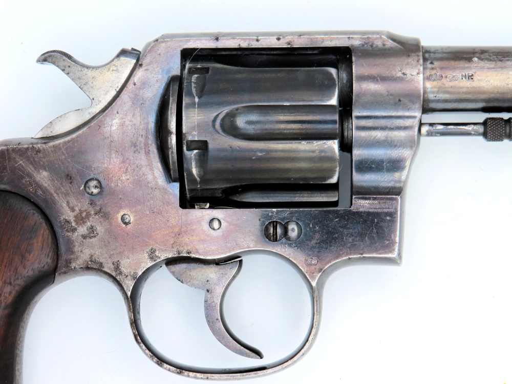 WW1 British Contract Colt New Service Revolver Unaltered .455 Webley 1915-img-5