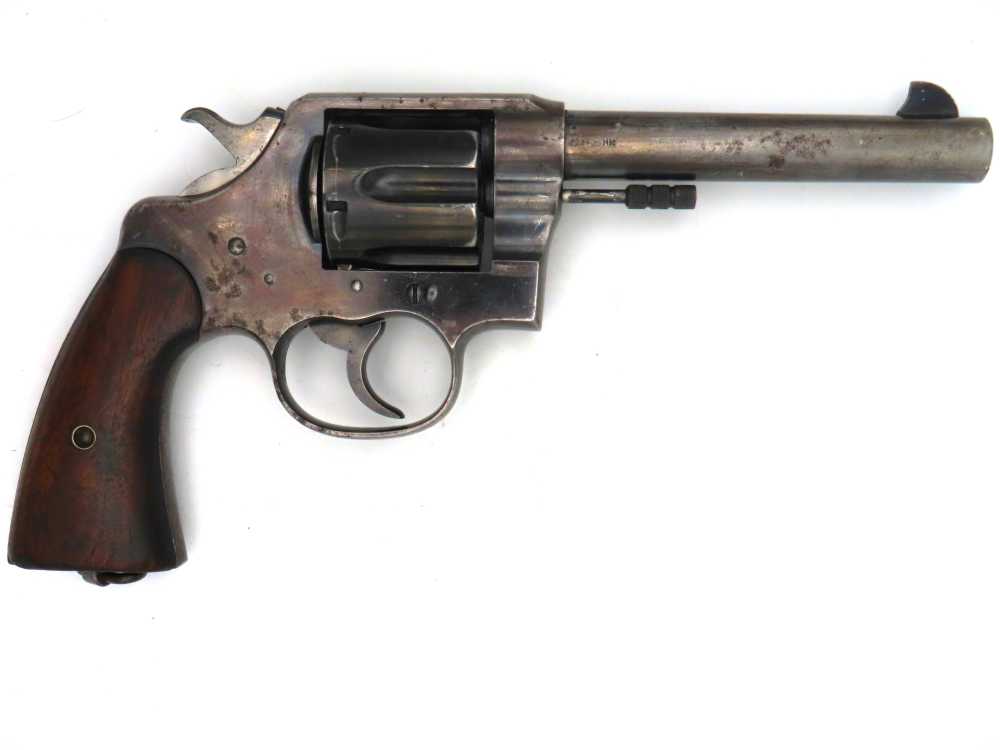 WW1 British Contract Colt New Service Revolver Unaltered .455 Webley 1915-img-0