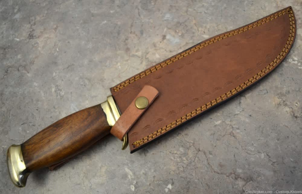 Custom Made Surgical Steel Hunting Knife with Walnut Wood Handle (AS 16)-img-6