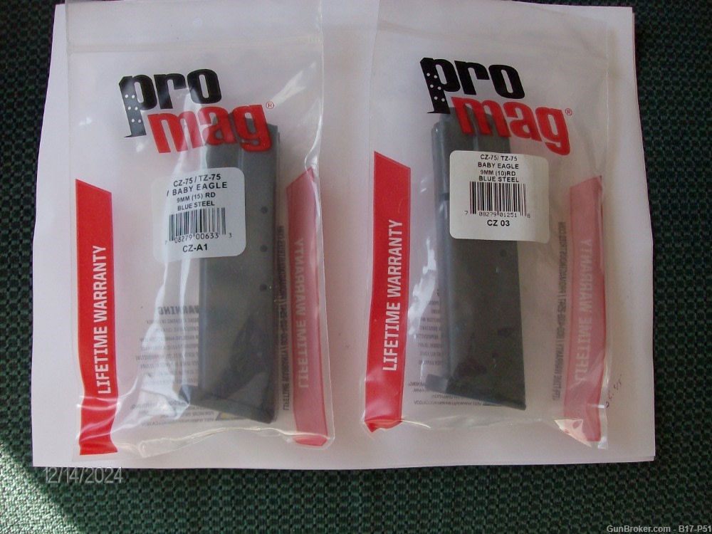 2 New PRO-MAG  9mm  CZ and Baby Eagle Magazines* Free shipping  W/ Buy Now!-img-0