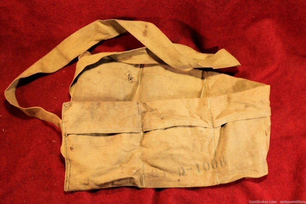 US WW1 Spare Ammo Bandolier - With 16 1918 .30-06 rounds - RARE-img-0