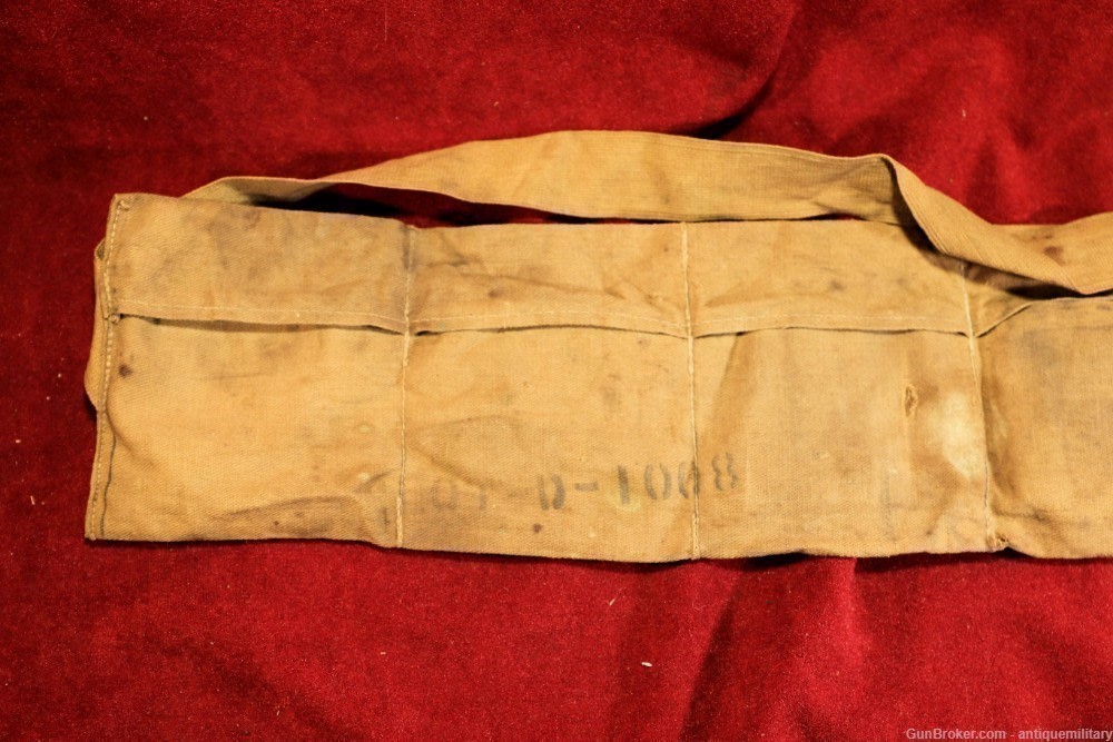 US WW1 Spare Ammo Bandolier - With 16 1918 .30-06 rounds - RARE-img-1