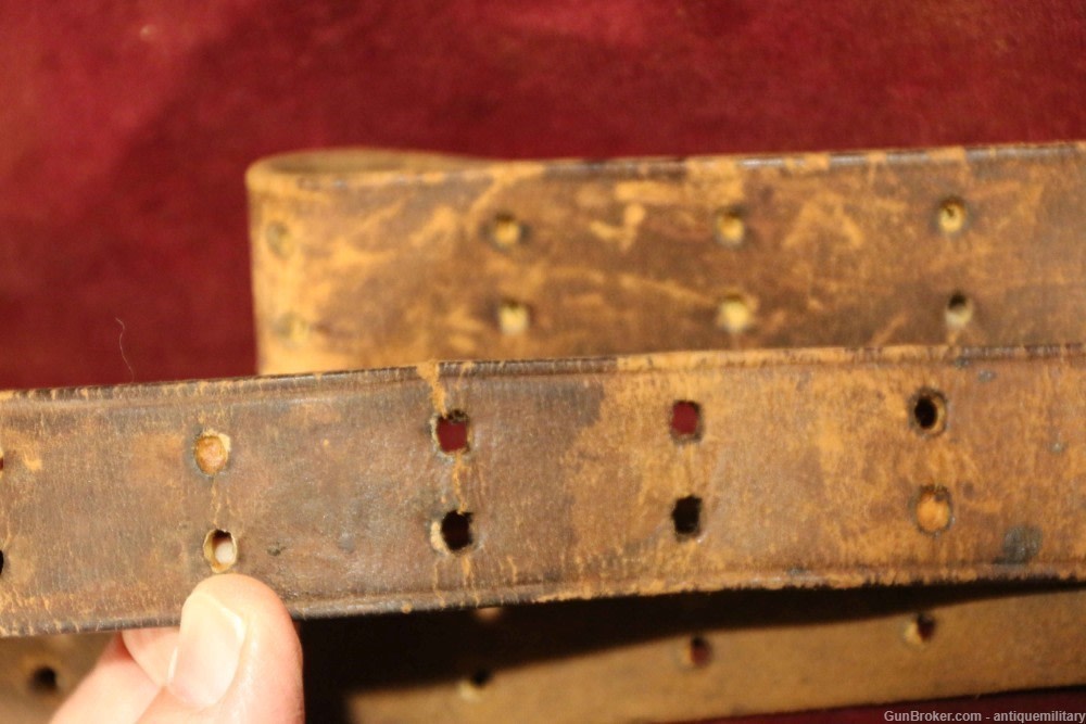 US M1907 Leather Sling WWI with Brass Ends-img-3