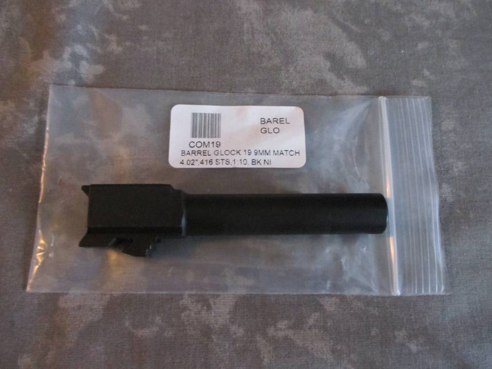 Glock 19 9MM Match Pistol Barrel - NEW U.S. Manufacture -img-0