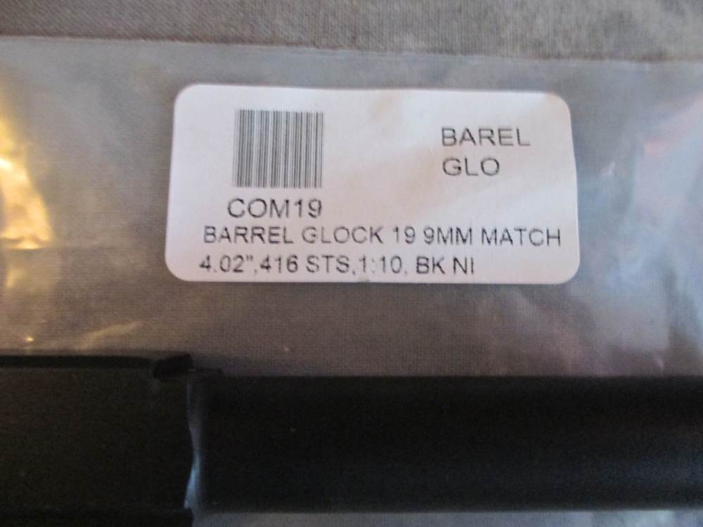 Glock 19 9MM Match Pistol Barrel - NEW U.S. Manufacture -img-1