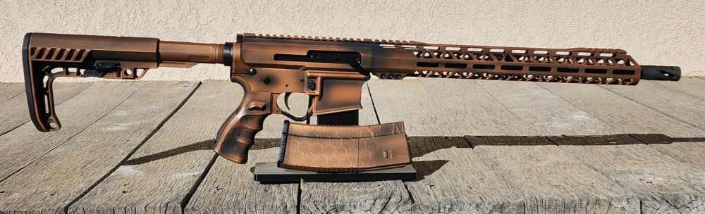 NTS GUNS 5.56 AR 15 distressed copper Cerakote-img-1