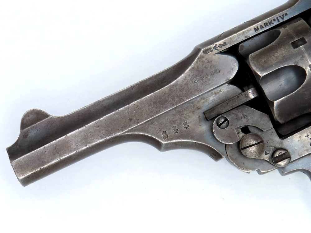 British Webley Mk.IV Unaltered .455 Boer War-WW1 Royal Navy Revolver c.1902-img-14