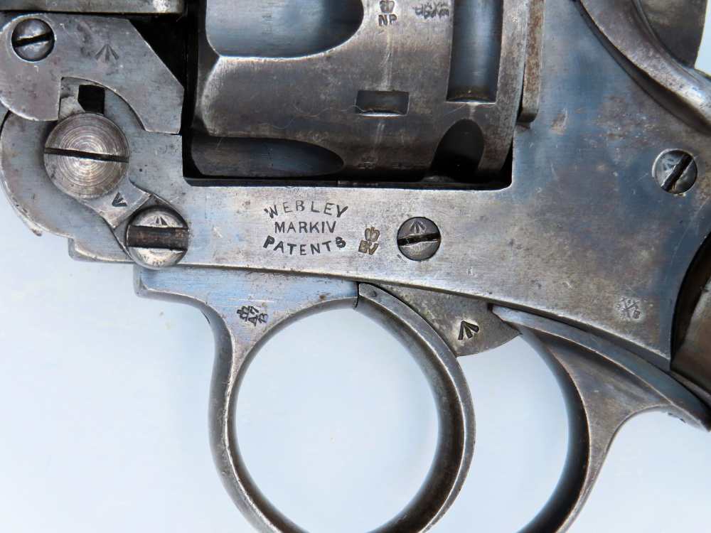 British Webley Mk.IV Unaltered .455 Boer War-WW1 Royal Navy Revolver c.1902-img-17